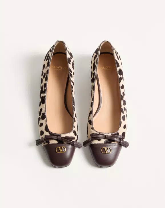 Valentino Valet Du Roi Ballerina In Pony-Effect Calfskin 25Mm - Image 5